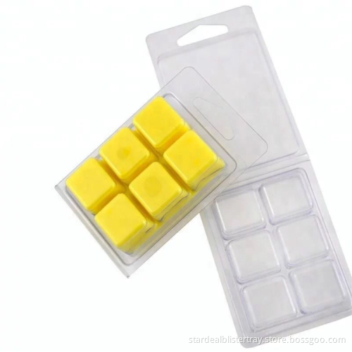 6 Cavity Clear Wax Melt Mould Plastic Box